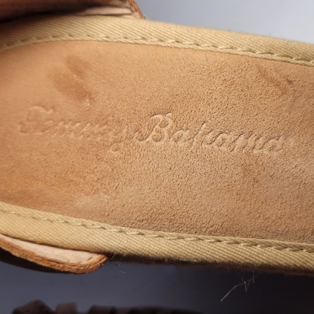 Tommy Bahama Tan Wedge Sandals with Jute Heel - Picture 6 of 8